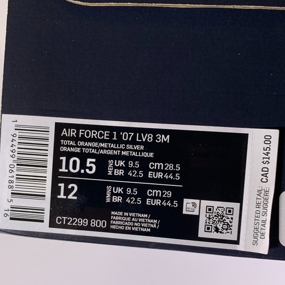 ❌SOLD❌ Nike Air Force 1s 3m total orange - Picture 11 of 14